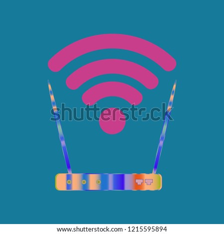 Gudget charming symbol multicolor geometric weave Wi-Fi.