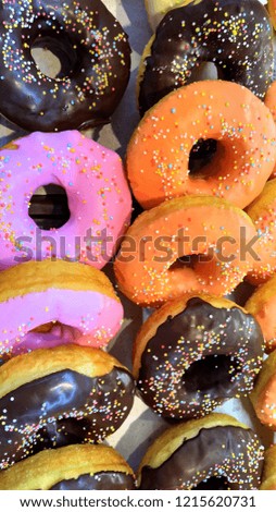 background of donuts.