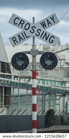 railway crossing sign

