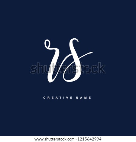 R S RS Initial logo template vector