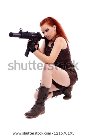 Redhead and large bazookas