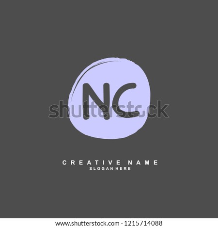 N C NC Initial logo template vector