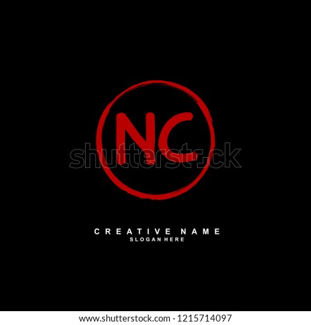 N C NC Initial logo template vector