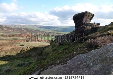 millstone grit formations on The Roaches, Blackshaw Moor, Staffordshire.