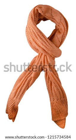  Scarf isolated on white background.Scarf  top view . 