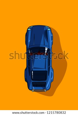 Unique modern realistic art. Generic luxury automobile. Car presentation side view