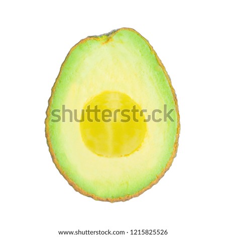 Fresh avocado isolated white background