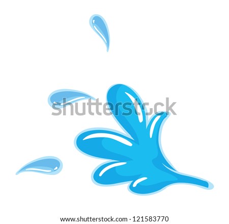 illustration of a water splash on a white background