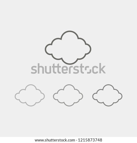 Cloud line icon. Set of clouds