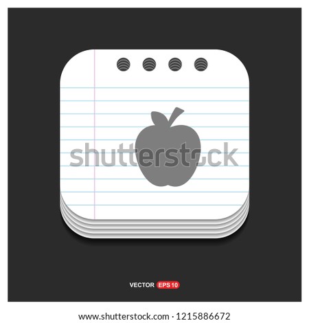 Apple fruit icon - Free vector icon