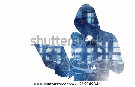 Hacker man steal information