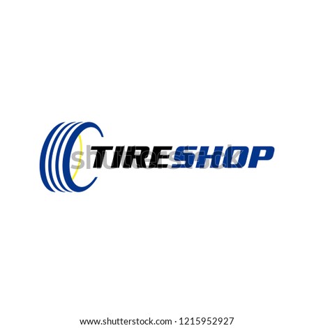 Tire shop logo template. tire icon vector illustration.