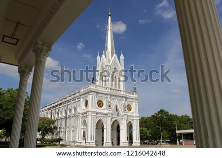 The Catholic Church ,The Nativity of Our Lady Cathedral at Samut Songkram Province,Thailand