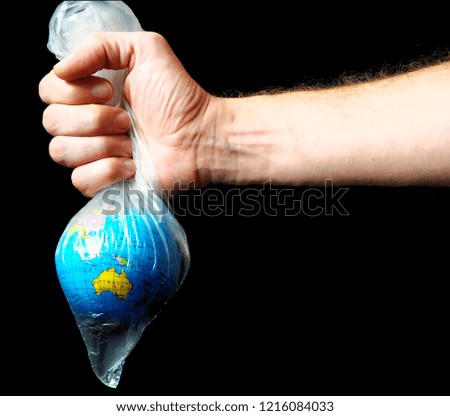 globe in hand isolated on white background, beautiful photo digital picture