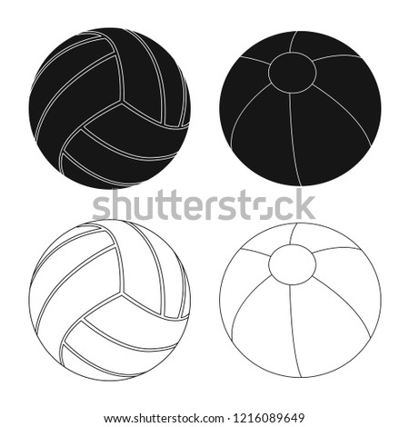 Vector illustration of sport and ball logo. Collection of sport and athletic vector icon for stock.