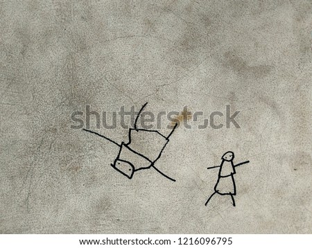 Images and symbols of geeky people on dirty white walls, suitable for symbols and signs themes.