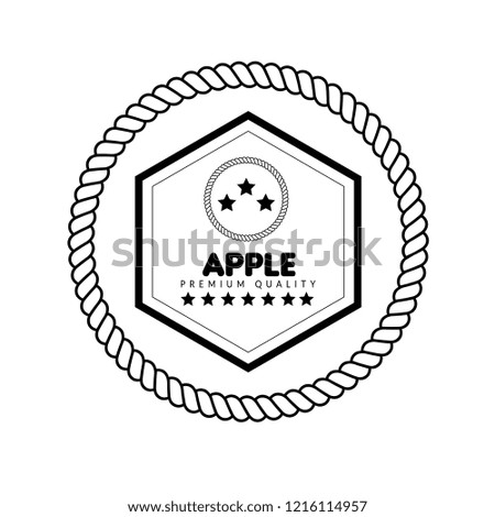 apple premium quality emblem, label, badge. premium quality package label. vintage stamp. designed for apple products