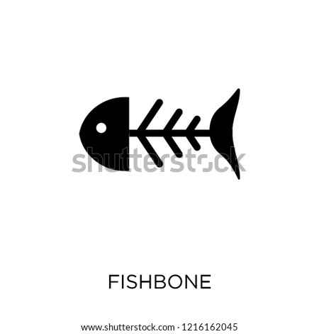 Fishbone icon. Fishbone symbol design from Museum collection. Simple element vector illustration on white background.