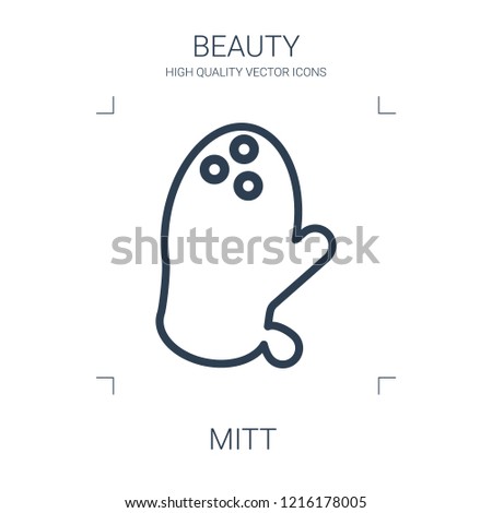 mitt icon. high quality line mitt icon on white background. from beauty collection flat trendy vector mitt symbol. use for web and mobile