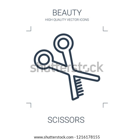scissors icon. high quality line scissors icon on white background. from beauty collection flat trendy vector scissors symbol. use for web and mobile