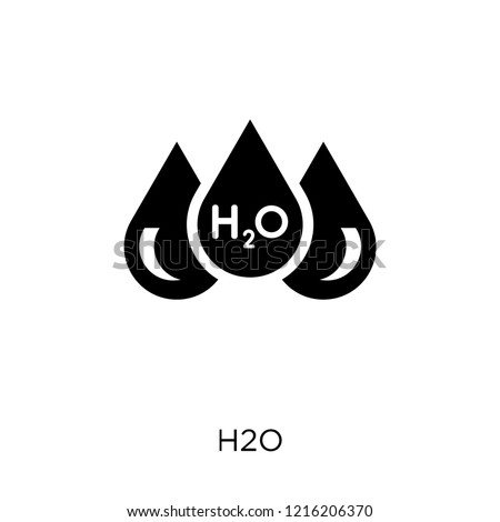 H2o icon. H2o symbol design from Science collection. Simple element vector illustration on white background. Royalty-Free Stock Photo #1216206370