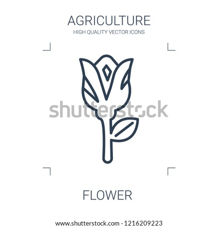 flower icon. high quality line flower icon on white background. from agriculture collection flat trendy vector flower symbol. use for web and mobile