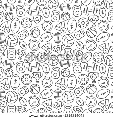 Sport related seamless pattern