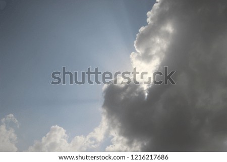 Clouds sun rays