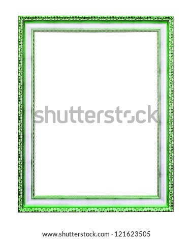 The old photo frame isolated on white