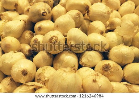 Fresh white onions                                