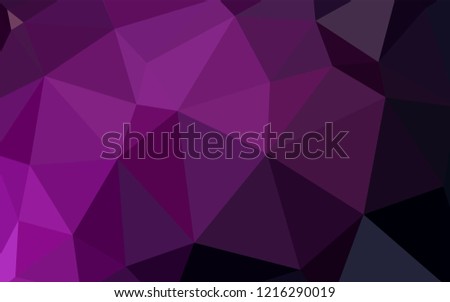 Dark Pink vector polygon abstract background. Colorful illustration in polygonal style with gradient. New template for your brand book.