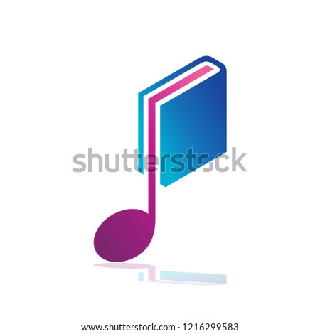 Music Book Logo, Logo music guide book
