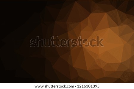 Dark Orange vector low poly cover. Brand new colored illustration in blurry style with gradient. A new texture for your design.