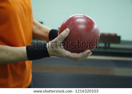 Red bowling ball 