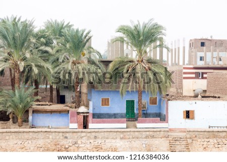 Houses on coast of Nile