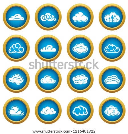 Cloud icons set. Simple illustration of 16 cloud icons for web