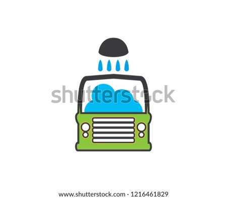 Car wash icon clean transport sign vehicle symbol