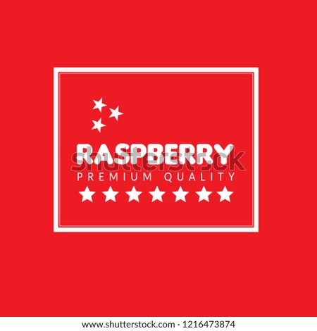 raspberry premium quality emblem, label, badge. premium quality package label. vintage stamp. designed for raspberry product