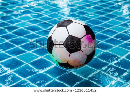 A ball in the swimming pool
