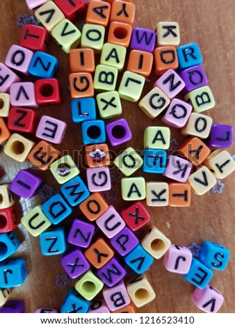 English alphabet
Multi Color Plastic