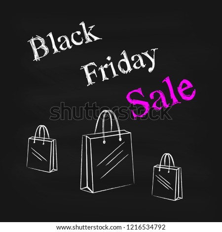 Black friday sale banner template. Background for black friday design. Vector illustration.