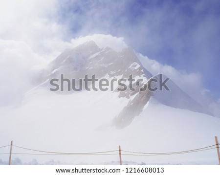 Scenic View Of Landscape of alps mountains in Switzerland