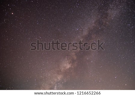 Stars and Milky Way in Night Sky