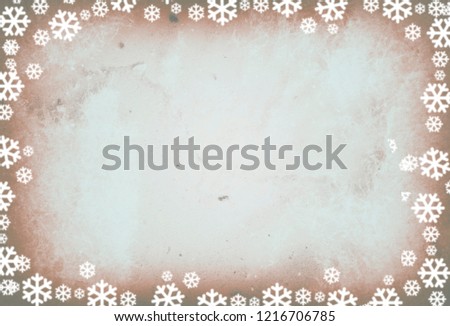 Red vintage background with snowflakes