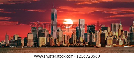 Sunset in New York City 