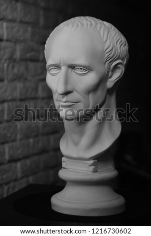 Roman emperor Julius Caesar bust