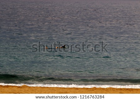 coast of the mediterranean sea in israel