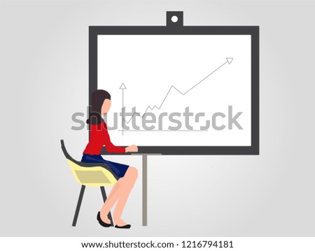 Business woman presenting report. 
Woman doing presentation