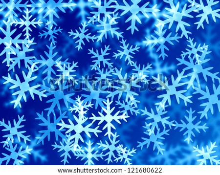 snowflakes on a dark blue background