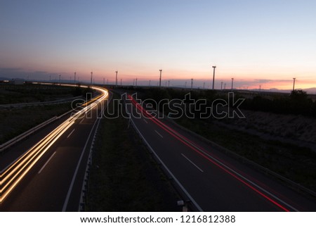 road at night with cars